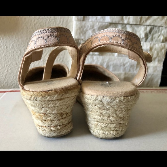 Self-esteem Sparkly Girls Wedge Espadrilles  3 - Picture 4 of 9